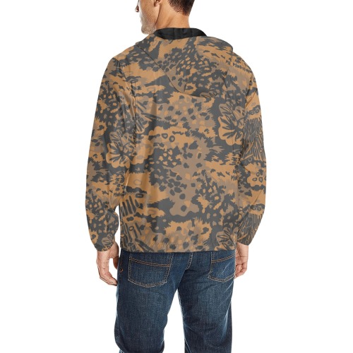 German WWII Palmenmuster Fall Camouflage All Over Print Quilted Windbreaker for Men (Model H35)