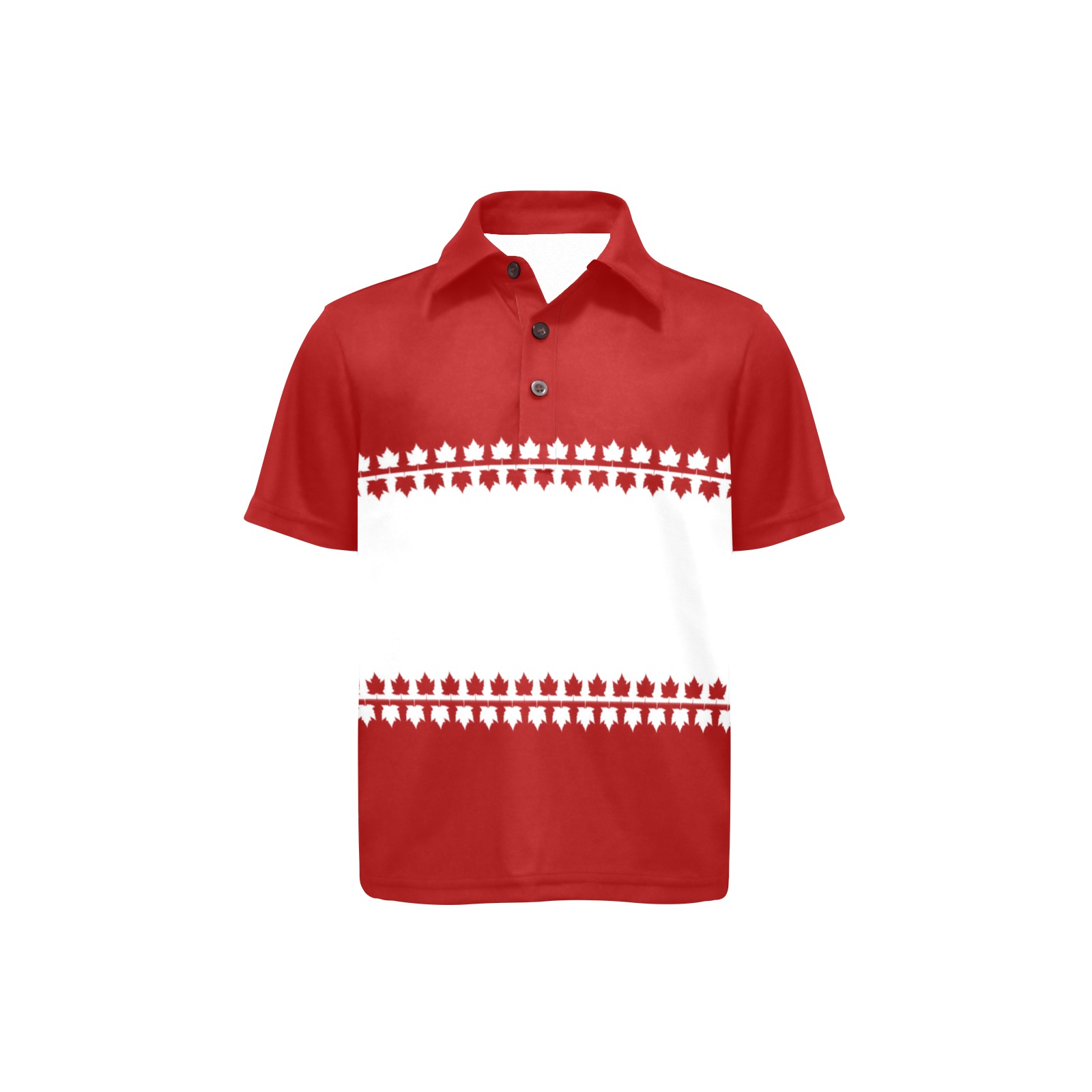 Girls Canada Team Golf Shirts Little Girls' All Over Print Polo Shirt (Model T55)