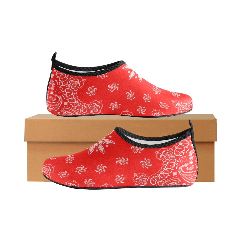 Red Bandana Kids' Slip-On Water Shoes (Model 056)