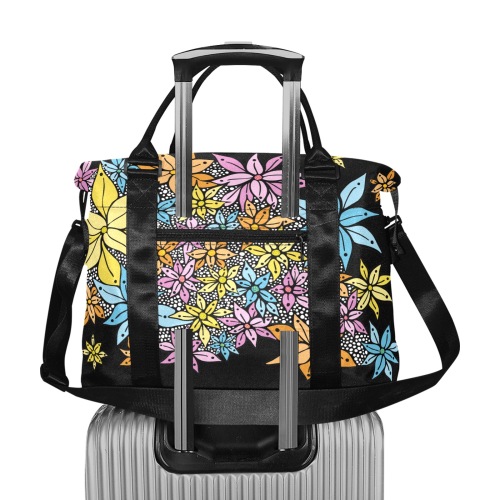 Petals in the Wind graphic overlay Large Capacity Duffle Bag (Model 1715)
