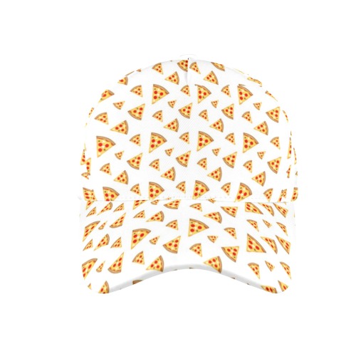 Cool and fun pizza slices pattern on white All Over Print Dad Cap