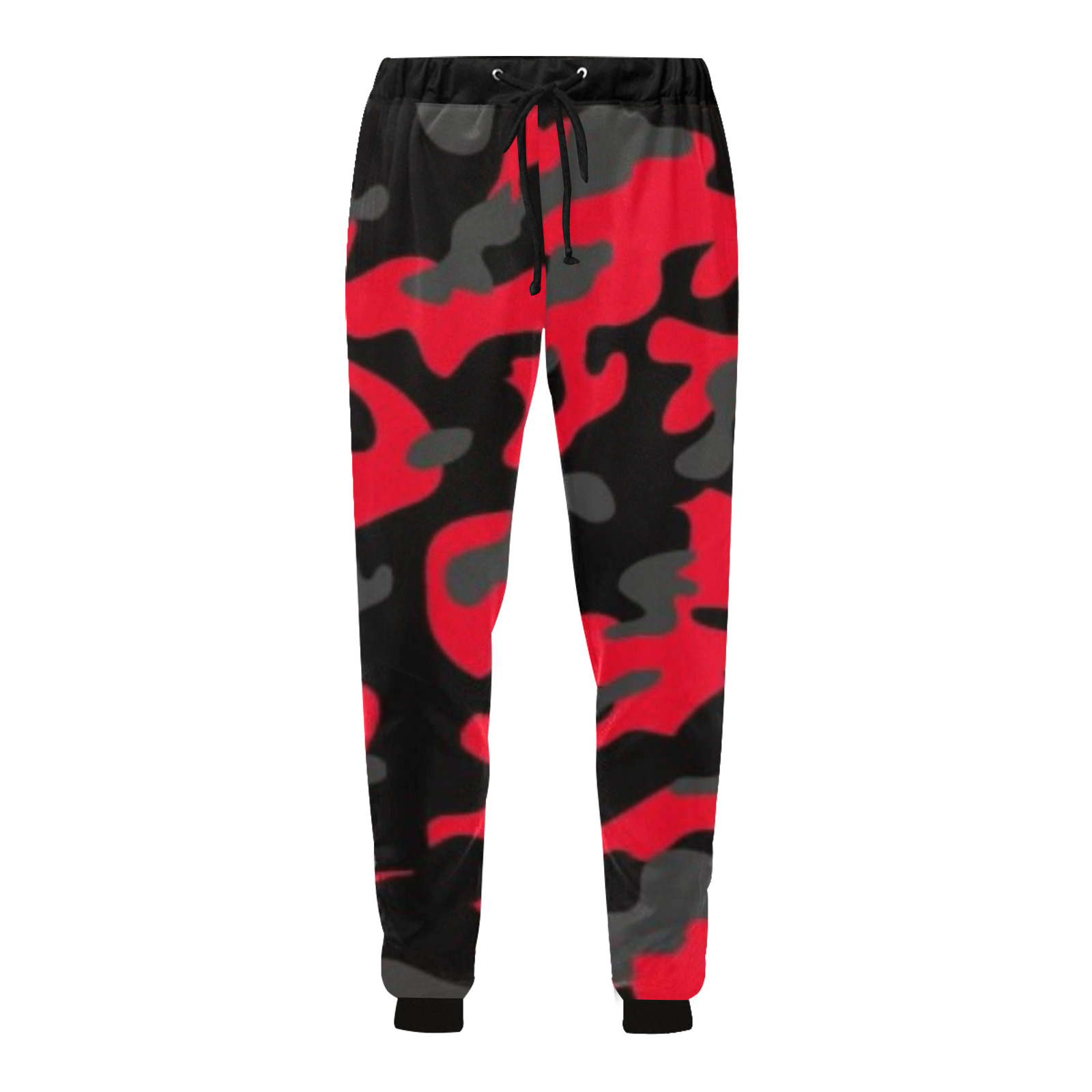 black red cambo Men's All Over Print Sweatpants (Model L11)