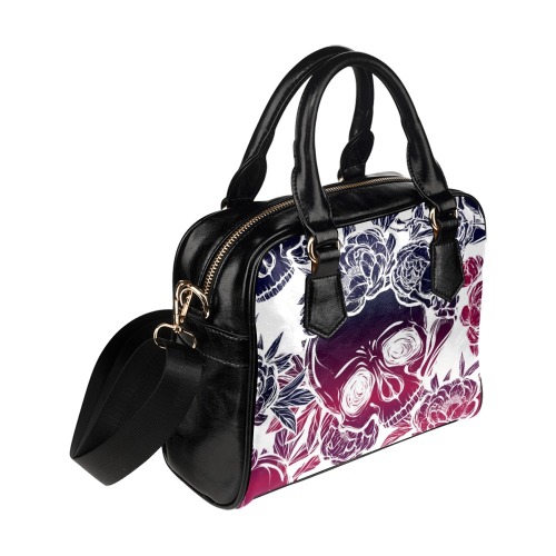 floral gothic purple handbag Shoulder Handbag (Model 1634)