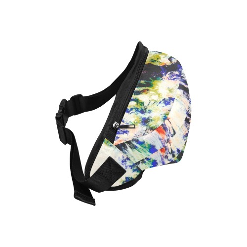 Modern watercolor colorful marbling Fanny Pack/Large (Model 1676)