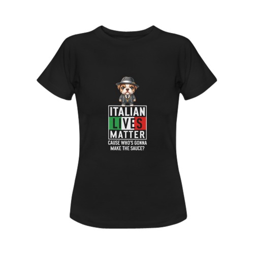 Mobster Boxer Italian Lives Matter Women's T-Shirt in USA Size (Front Printing Only)
