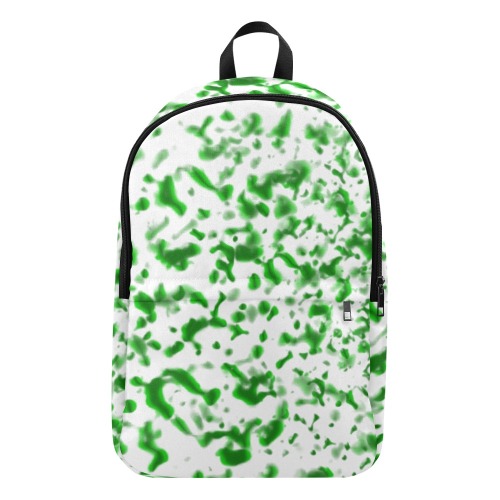 Paint Spatter Green Fabric Backpack for Adult (Model 1659)