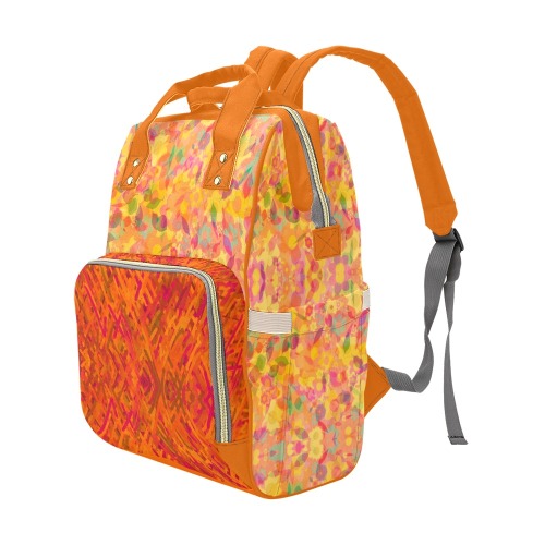 Abstract Fall Multi-Function Diaper Backpack/Diaper Bag (Model 1688)