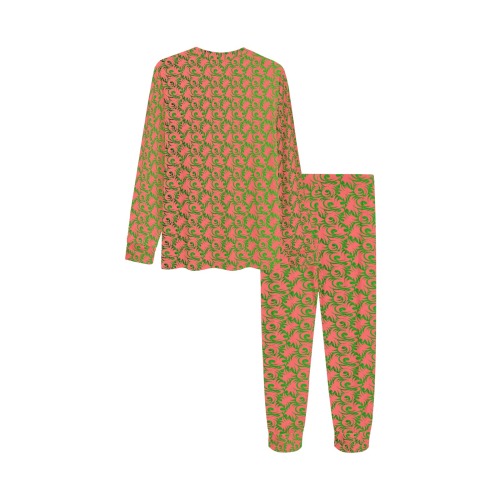 green swirl rd Kids' All Over Print Pajama Set