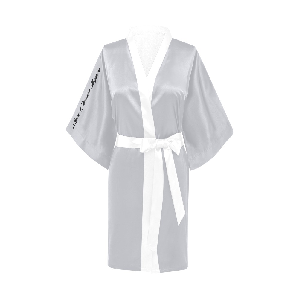 Light Grey: Corinthian Column Kimono Robe