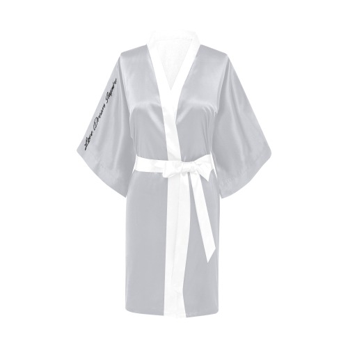 Light Grey: Corinthian Column Kimono Robe