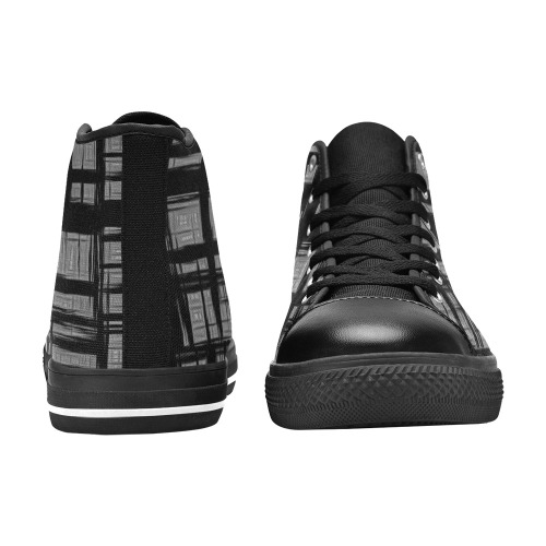 Contemporary Men's High Top Canvas Shoes-4 Sides (Model 017)
