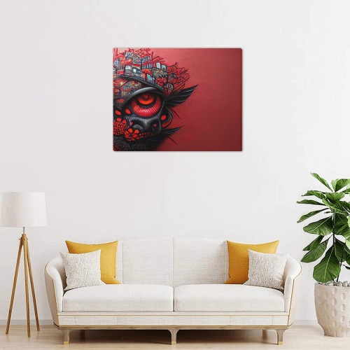 red eye Frame Canvas Print 20"x16"