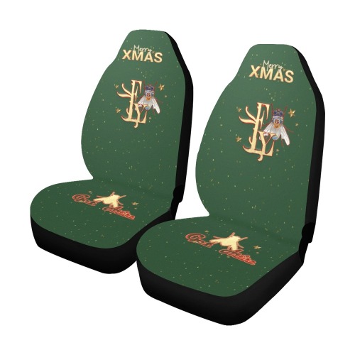 Merry Xmas Collectable Fly Car Seat Covers (Set of 2)