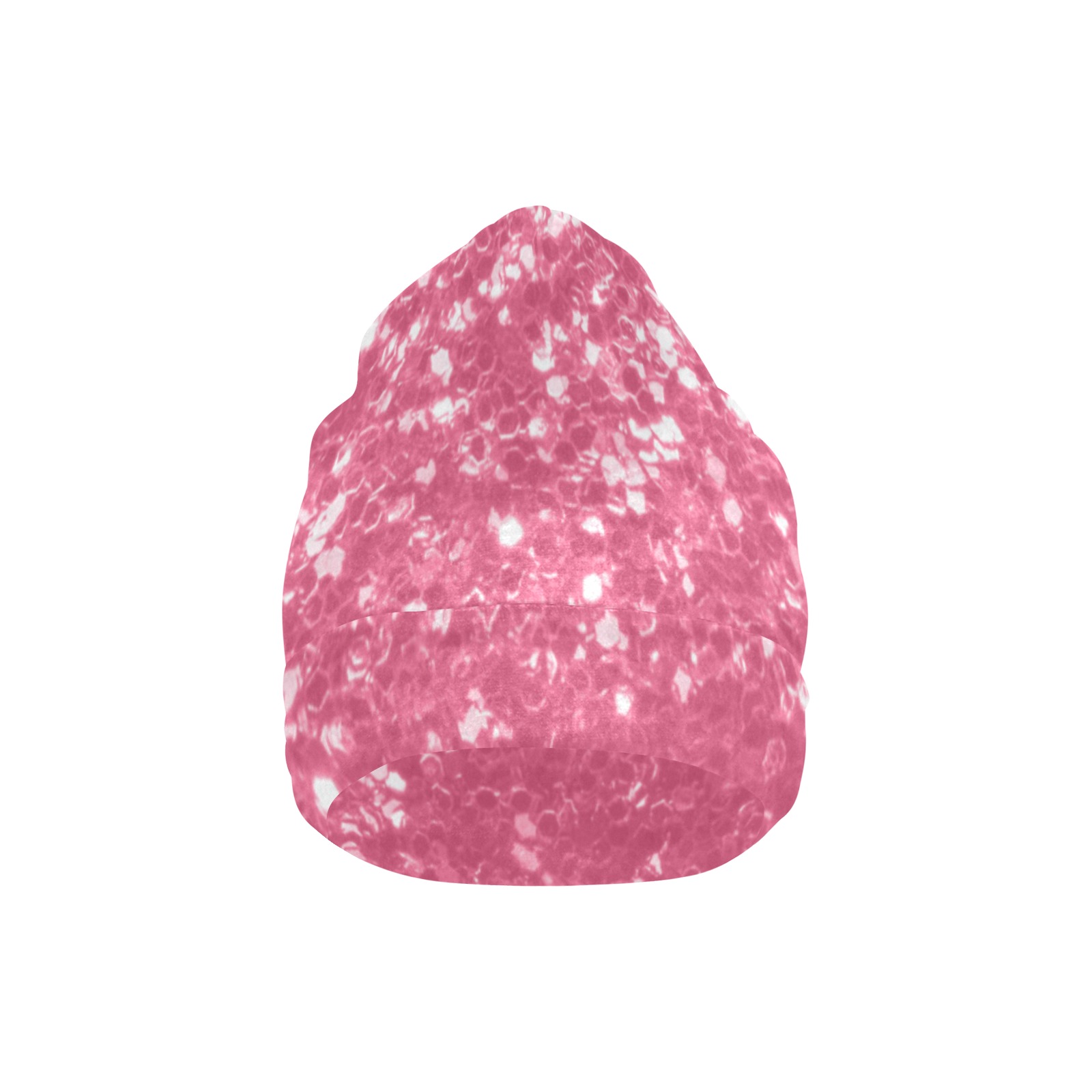 Magenta light pink red faux sparkles glitter All Over Print Beanie for Kids