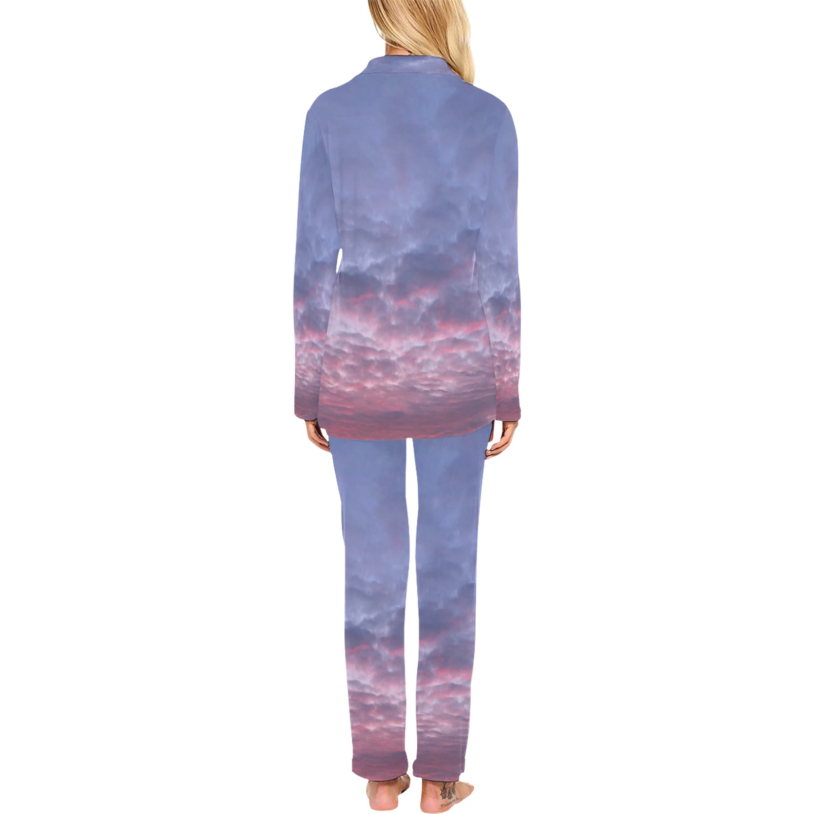 Morning Purple Sunrise Collection Women's Long Pajama Set