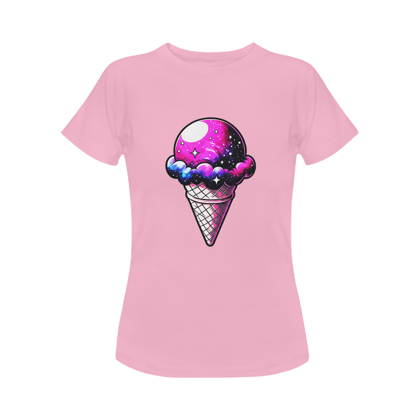 Space Cream Cone Women's Classic T-Shirt (Model T17）