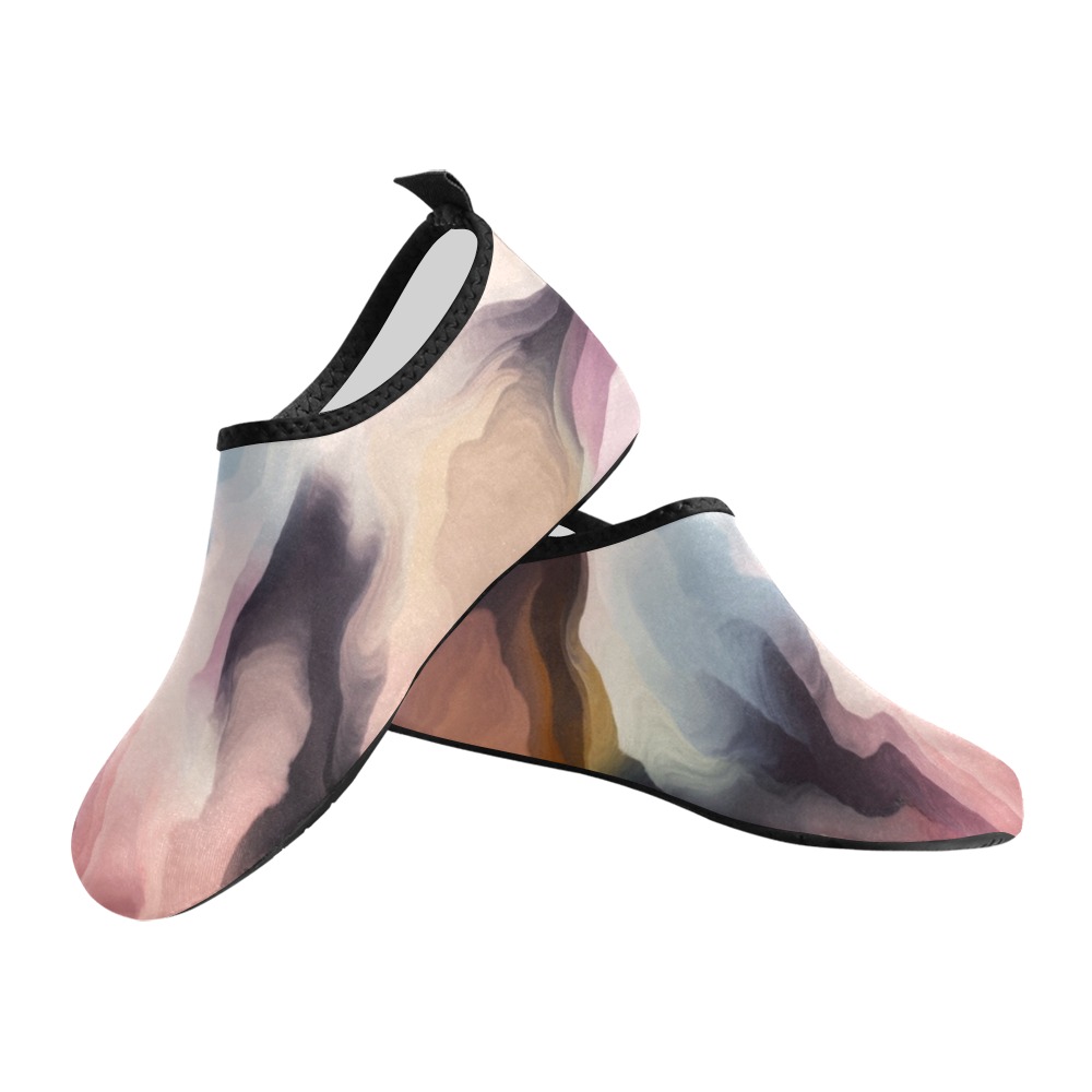 Digital liquid painting 23 Women's Slip-On Water Shoes (Model 056)