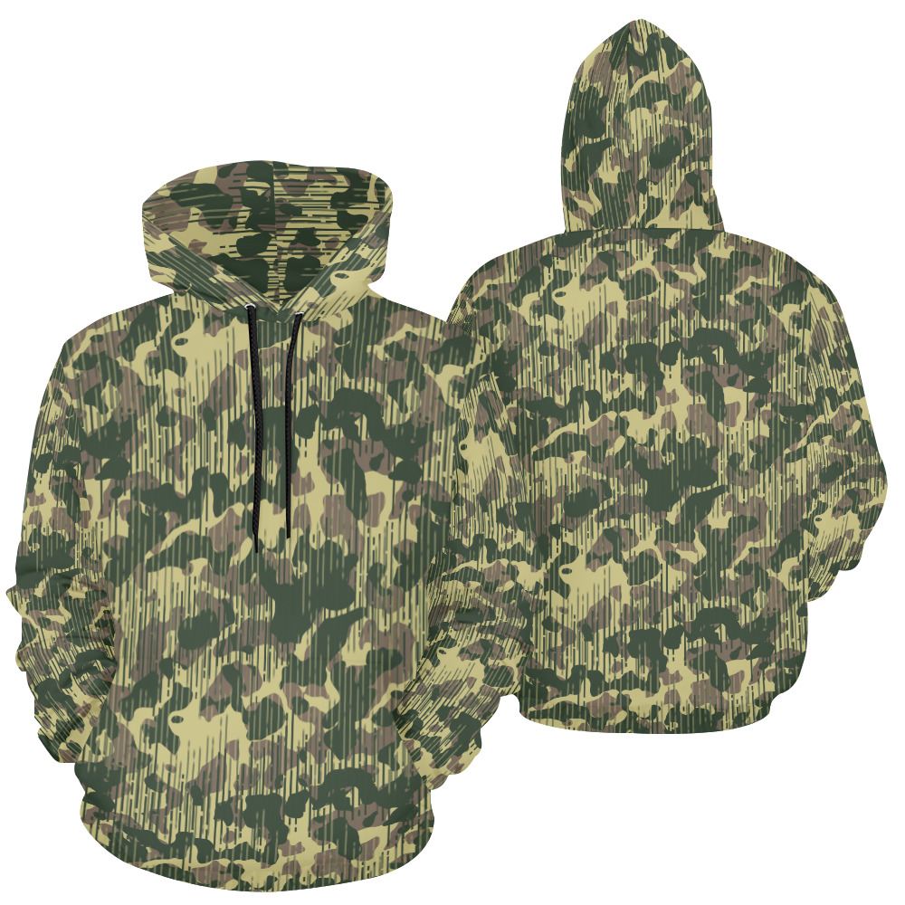 Basic Underground Modern Camouflage All Over Print Hoodie for Women (USA Size) (Model H13)