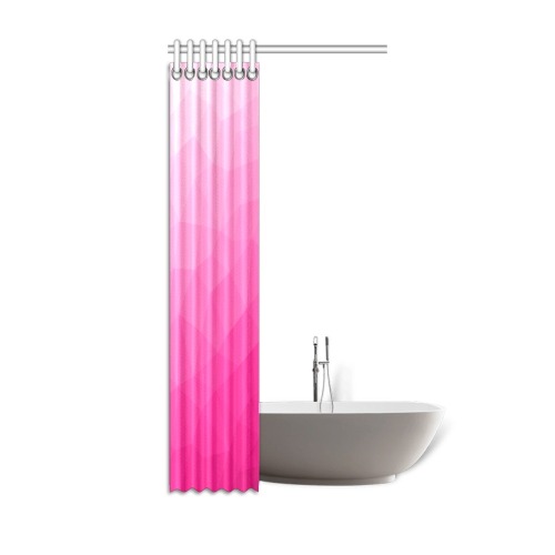 Hot pink gradient geometric mesh pattern Shower Curtain 36"x72"