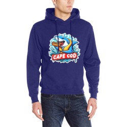 CAPE COD-GREAT WHITE EATING HOT DOG 3 Men's Classic Hoodie (Model H17)