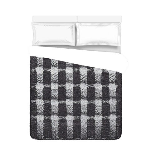 black and white check pattern 2 Duvet Cover 86"x70" ( All-over-print)