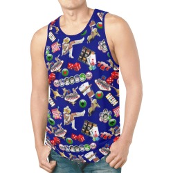 Las Vegas Icons Gamblers Delight / Blue New All Over Print Tank Top for Men (Model T46)