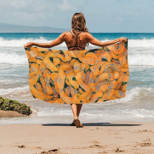 Orange Ramen Beach Towel 30"x 60"