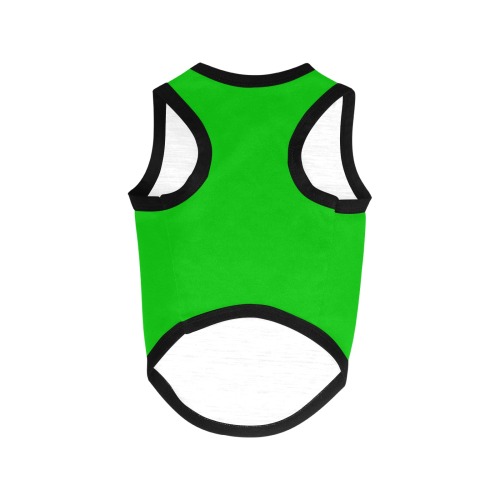 Merry Christmas Green Solid Color All Over Print Pet Tank Top