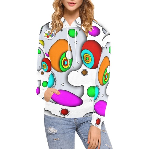 ITEM 36 _ MOON - HOODIE All Over Print Hoodie for Women (USA Size) (Model H13)