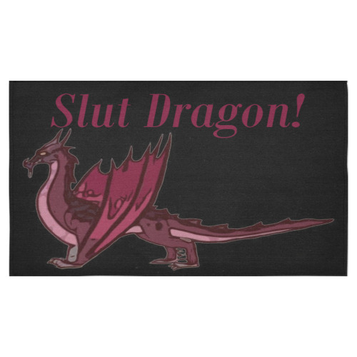 Slut Dragon Cotton Linen Tablecloth 60"x 104"