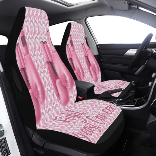 Fight Cancer Car Seat Cover Airbag Compatible (Set of 2)