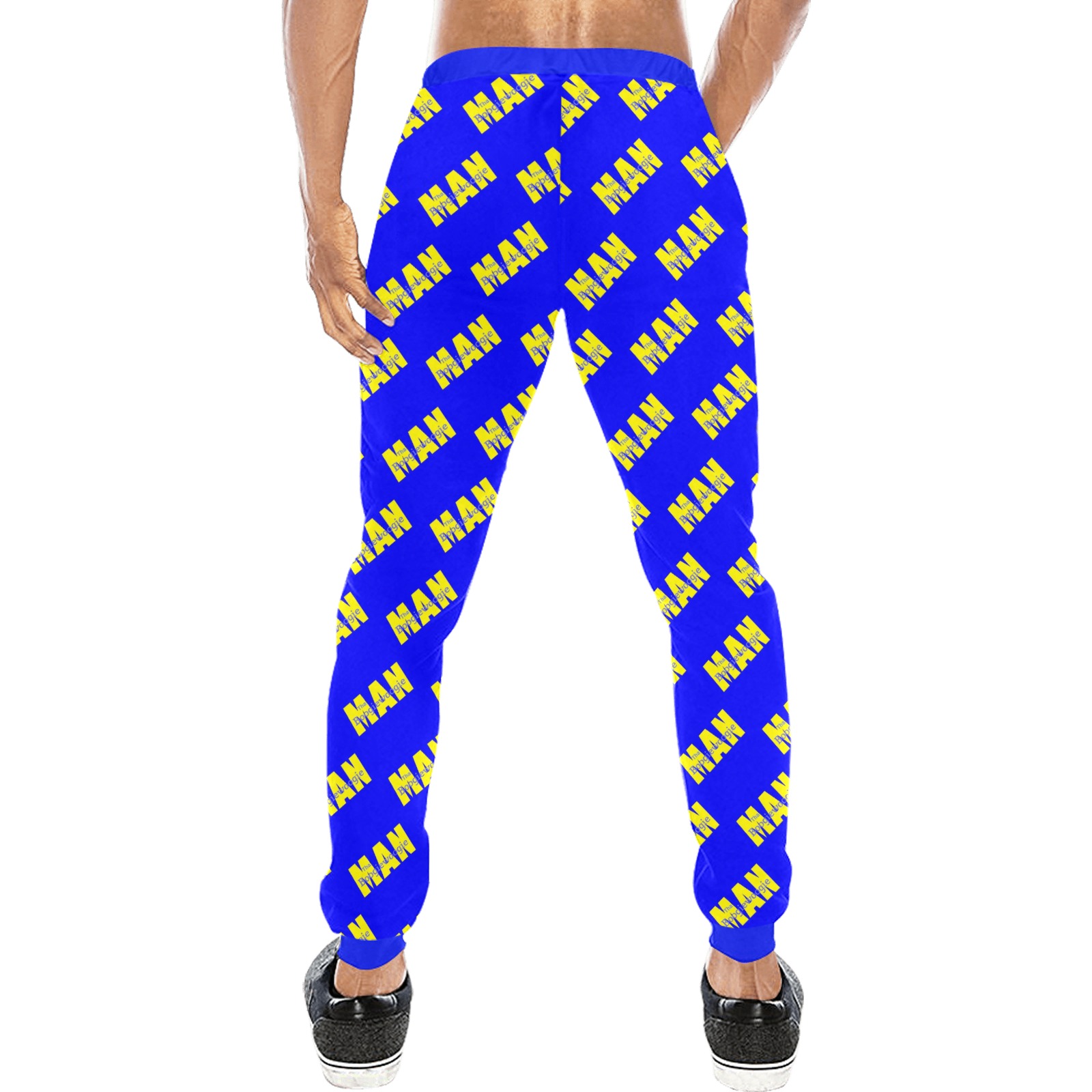 THa Boogiewoogie Man - Sweatpants (Blue Logo Repeat) Men's All Over Print Sweatpants (Model L11)