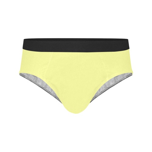 color canary yellow Men's Mid Rise Briefs (Model L48)