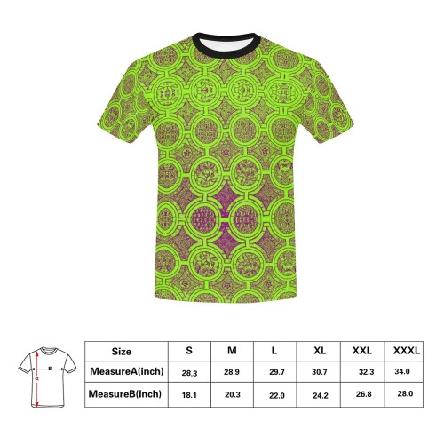 AFRICAN PRINT PATTERN 2 All Over Print T-Shirt for Men (USA Size) (Model T40)