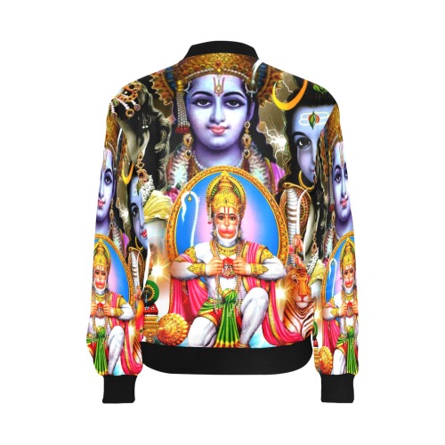 HINDUISM All Over Print Bomber Jacket for Women (Model H36)