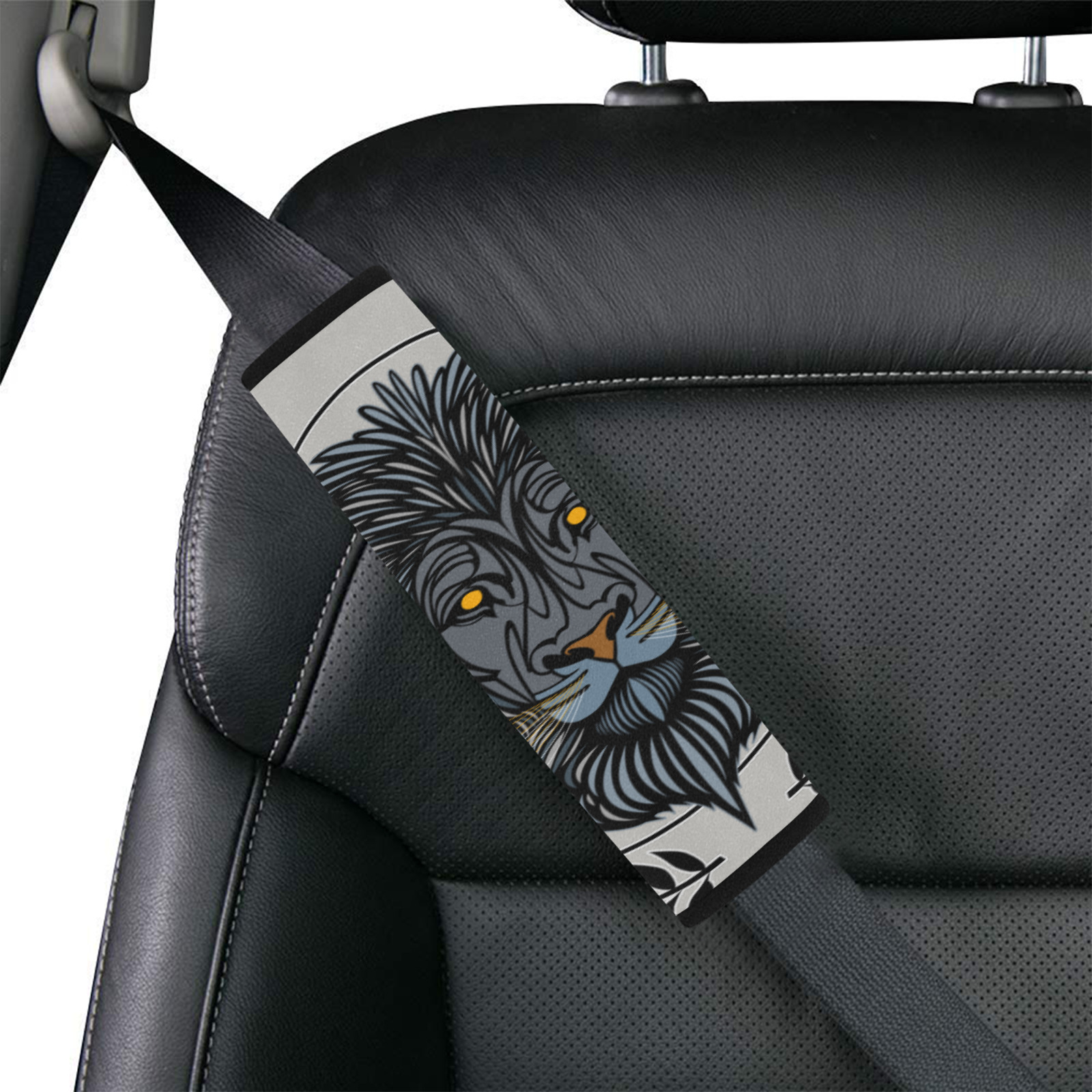 Lion Head Car Seat Belt Cover 7''x10''