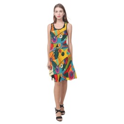 abstract-vintage-style-art-Atalanta Casual Sundress Atalanta Sundress (Model D04)