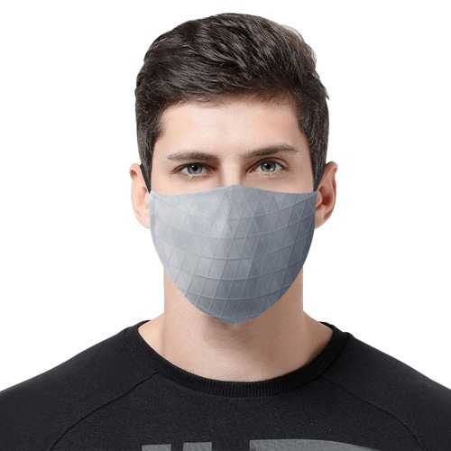 mosaic triangle 13 3D Mouth Mask with Drawstring (Pack of 100) (Model M04)