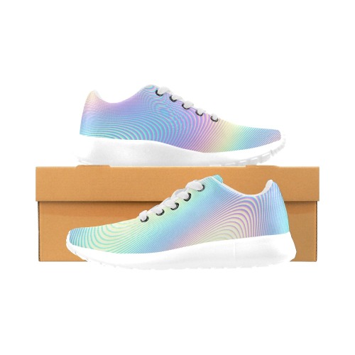 Holographic Rainbow Prints Men’s Running Shoes (Model 020)