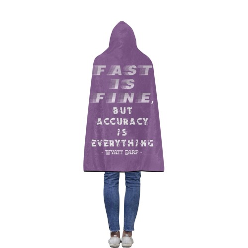 Fast Accuracy Western Cowboy Quote Funny Text Art Flannel Hooded Blanket 40''x50''