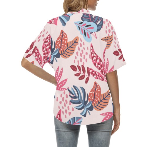 Tropical Beauty All Over Print Hawaiian Shirt for Women (Model T58)