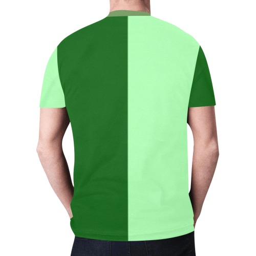 dkgreenhalf2 New All Over Print T-shirt for Men (Model T45)