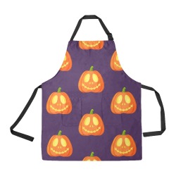Halloween Pumpkin All Over Print Apron