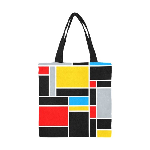 Mondrian Inspired Tote All Over Print Canvas Tote Bag/Small (Model 1697)