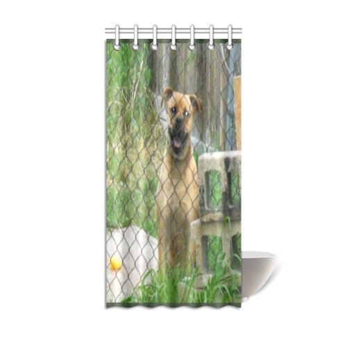 A Smiling Dog Shower Curtain 36"x72"