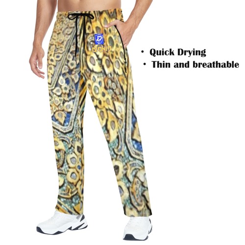 DIONIO Clothing - Golden Arrow Quick Dry Sweatpants Men's Quick Dry Pants (Model L74)