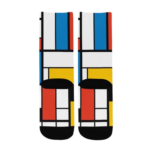 Mondrian De Stijl Modern Kids' Custom Socks