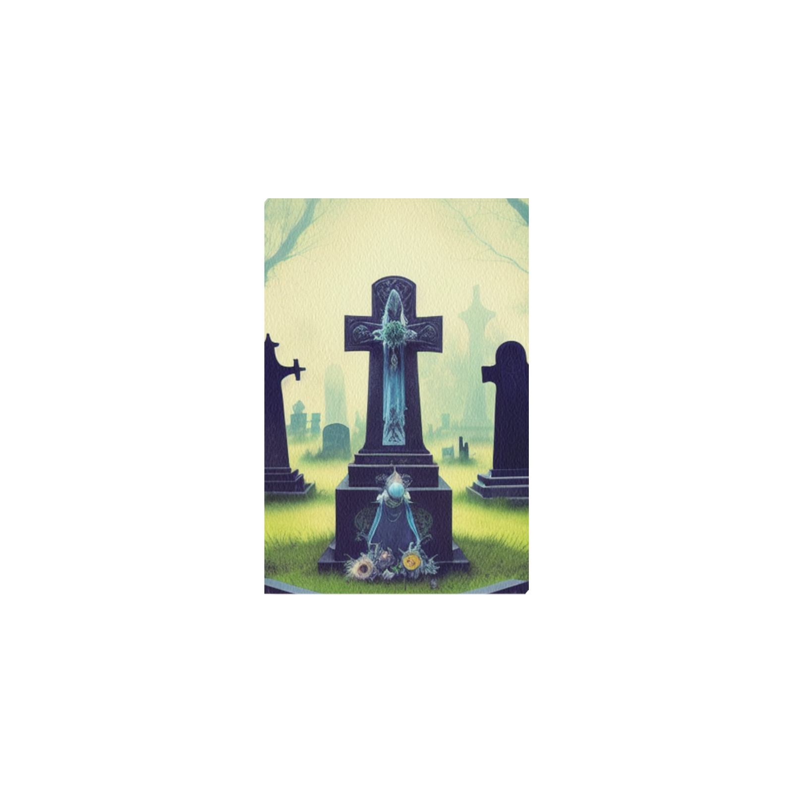 victorian cemetery 5 Frame Canvas Print 8"x12" ID D6744988