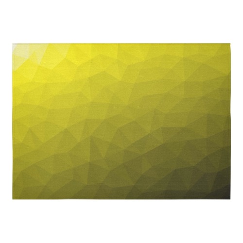 Yellow gradient geometric mesh pattern Cotton Linen Tablecloth 60"x 84"