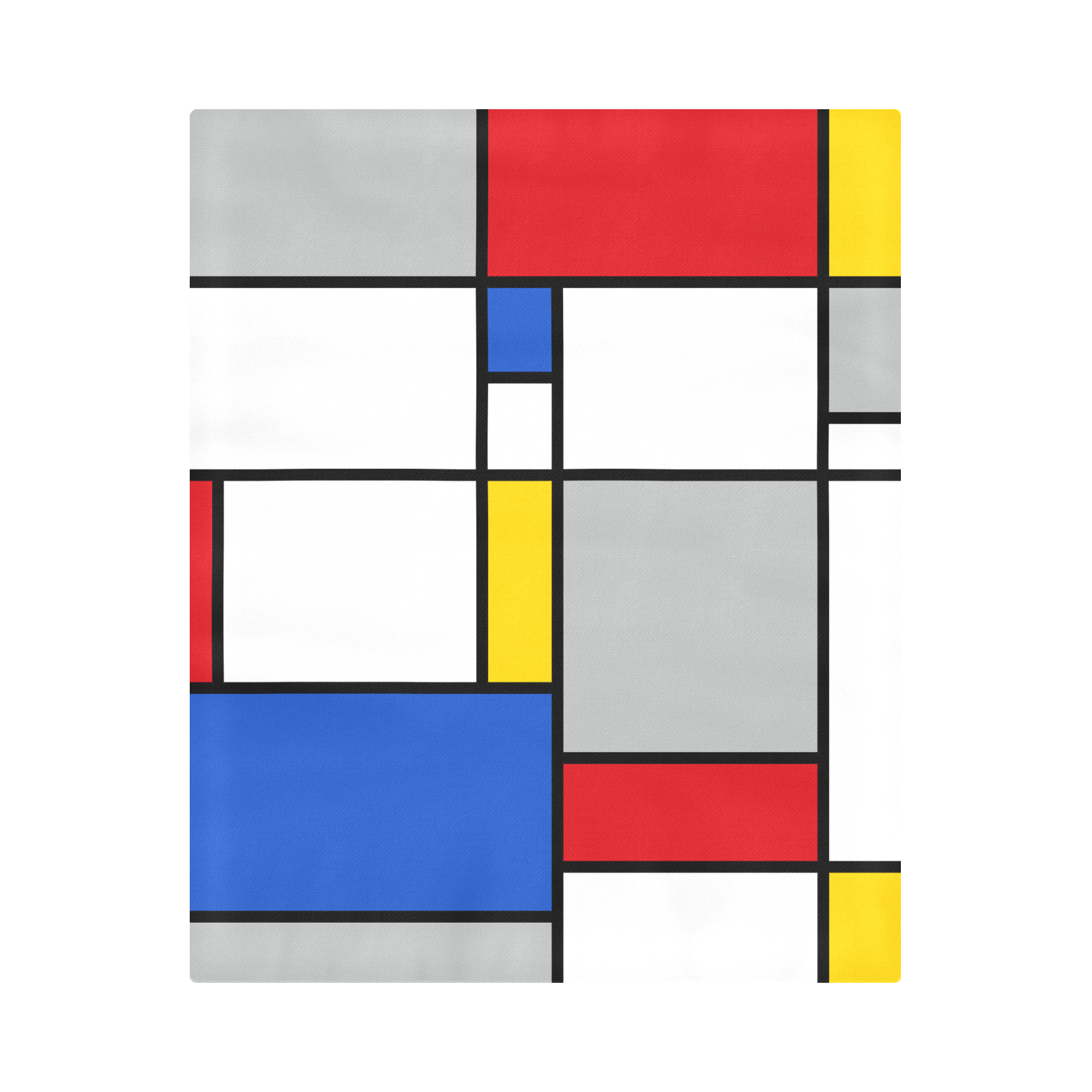 Geometric Retro Mondrian Style Color Composition Duvet Cover 86"x70" ( All-over-print)